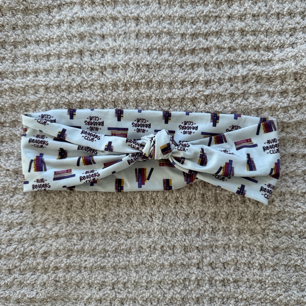 Kids Printed Headband - White